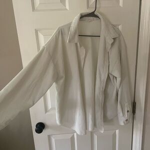 Cream Buttoned Up Shirt\Jacket